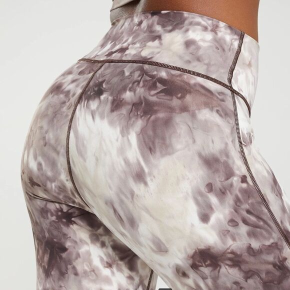 GYMSHARK ELEVATE LEGGINGS Cement Brown Spray Dye Small NWT in packaging - Picture 6 of 9